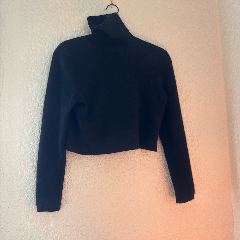 REFORMATION CASHMERE Black Turtleneck Sweater